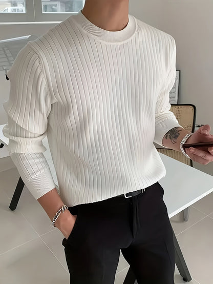 Regular Fit Ribbed Pullover Tops